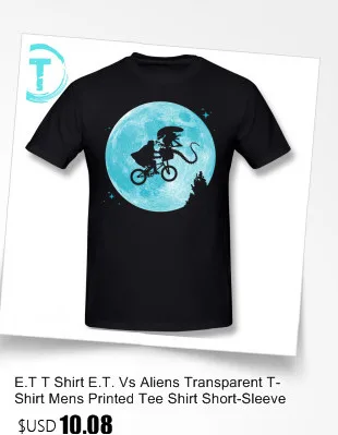 E.T футболка с принтом из мультфильма Vs футболка с пришельцами Классическая Мужская хлопковая футболка с короткими рукавами забавная графическая 6xl Повседневная футболка
