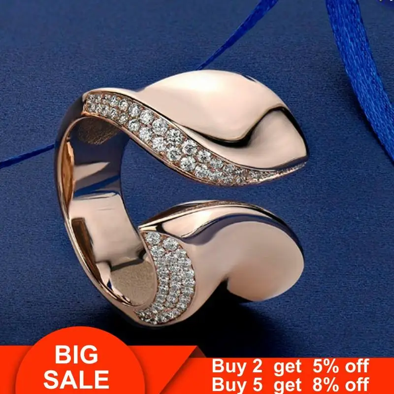 Hyperbole кольцо из стерлингового серебра 925 пробы паве AAAA фианит винтажные кольца