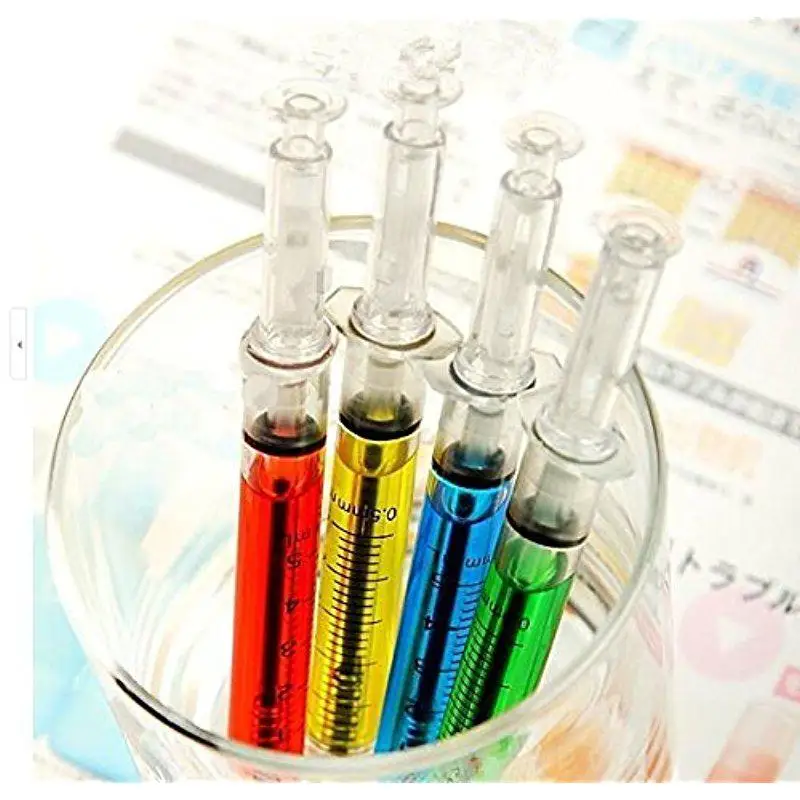 Пластиковые шприцы 4 шт./лот забавные кавайные ручки для медсестер подарки