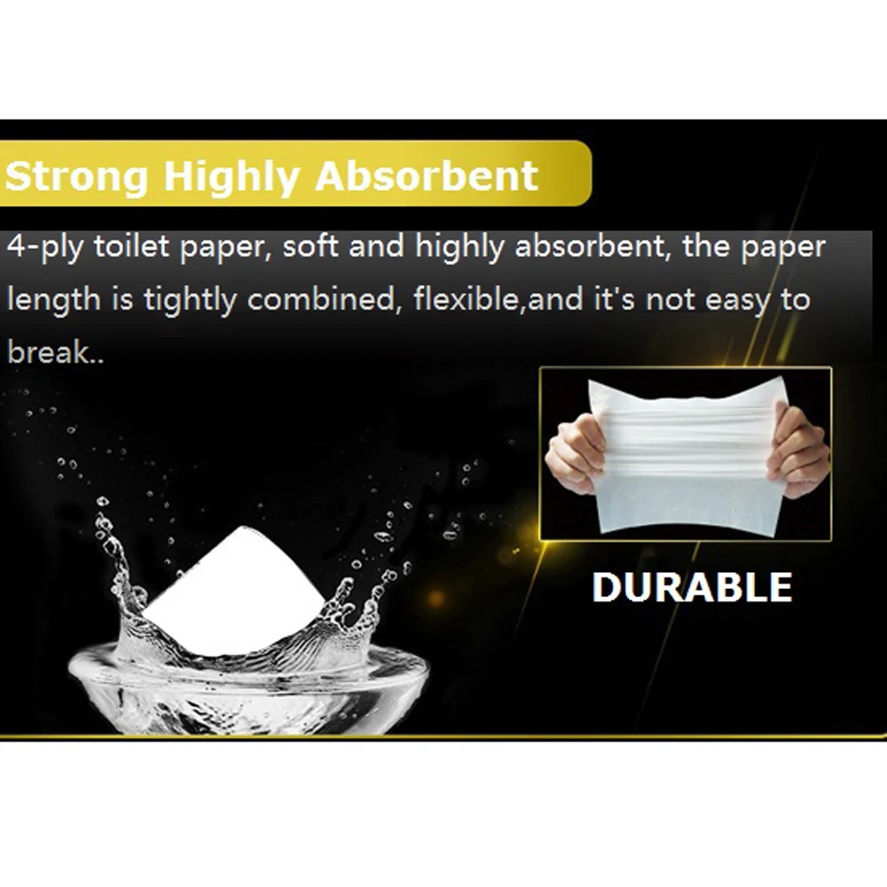 Ультра мягкая белая туалетная бумага 10 рулонов 4 слоя для ванной рулон Высокая