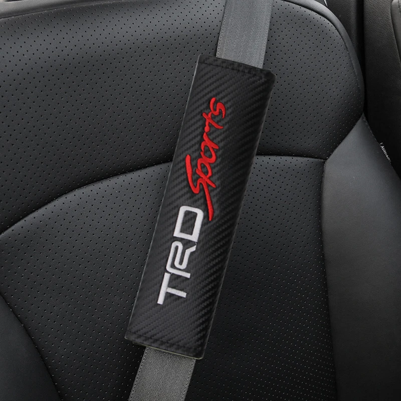 

2 Pieces Car Styling Carbon Fiber JDM Car Styling Shoulder Belt Cover For TRD For Nissans GTR Teana LIVINA Car Accessories