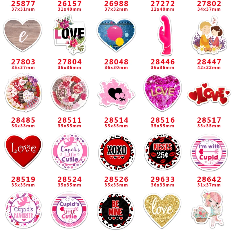 Бесплатная доставка 30 шт День ванлентина мультяшный персонаж плоское украшение