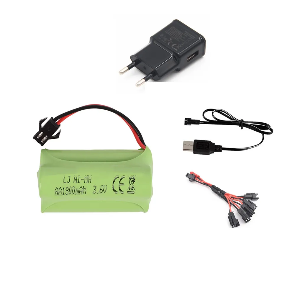 3 6 В 1800 мАч NiMH батарея + USB зарядное устройство для Rc игрушки автомобиль Танк Поезд