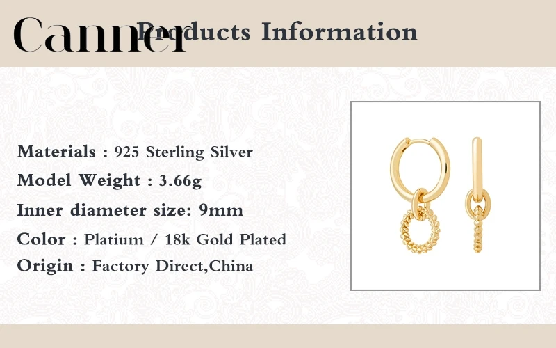 

Canner 100% Luxury 925 Sterling Silver Earrings For Women Hoop Earrings Double Circle Earrings Fine Jewelry Pendientes 2020 W5