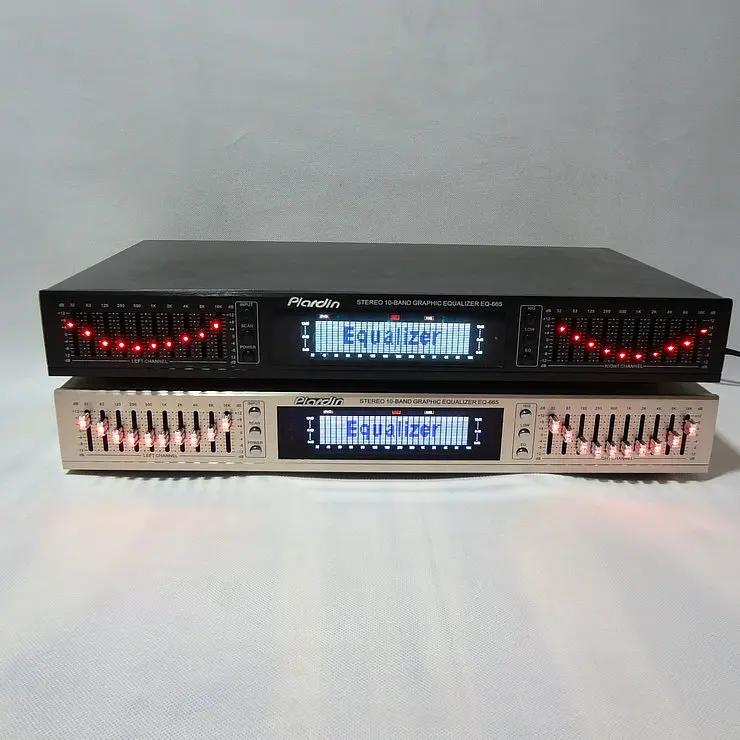 EQ665 эквалайзер Hi Fi домашний EQ сбалансированный миксер двойной 10 сегметный стерео