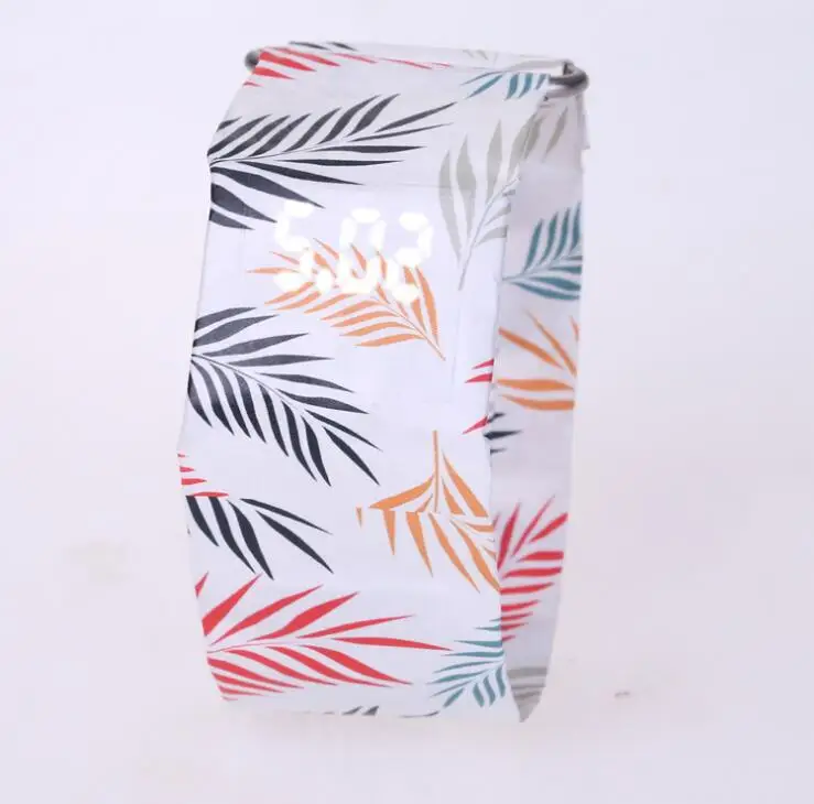 Модные креативные часы бумажные женские мужские светодиодные цифровые