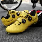 Велосипедная обувь, дорожные велосипедные туфли, велосипедные дышащие желтые самоблокирующиеся велосипедные профессиональные спортивные велосипедные кроссовки, мужские кроссовки