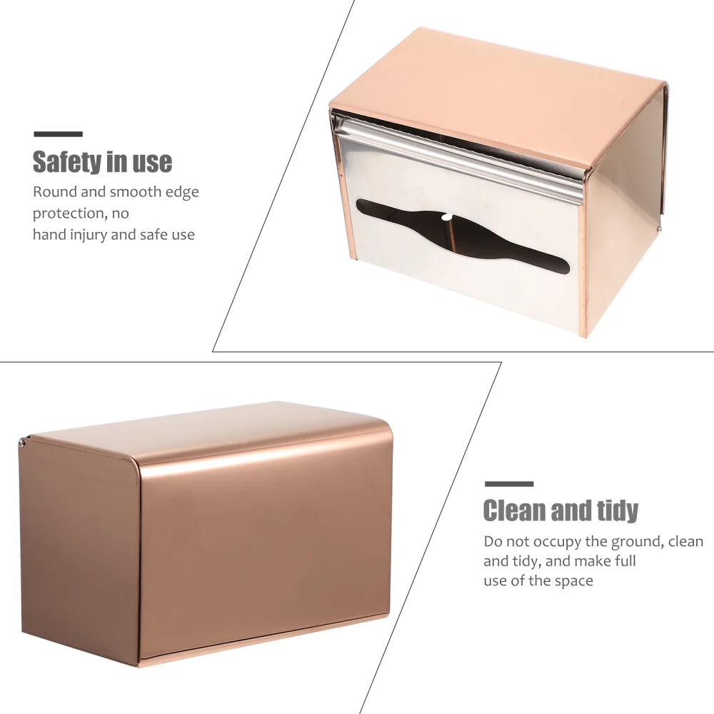 

1Pc Drilling Bathroom Tissue Holder Stainless Steel Wall Mount Tissue Box