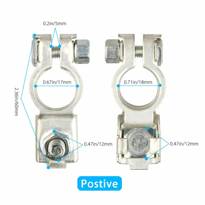 

Parts Battery terminal Replacement Terminal 2pcs Battery Top-Post Universal