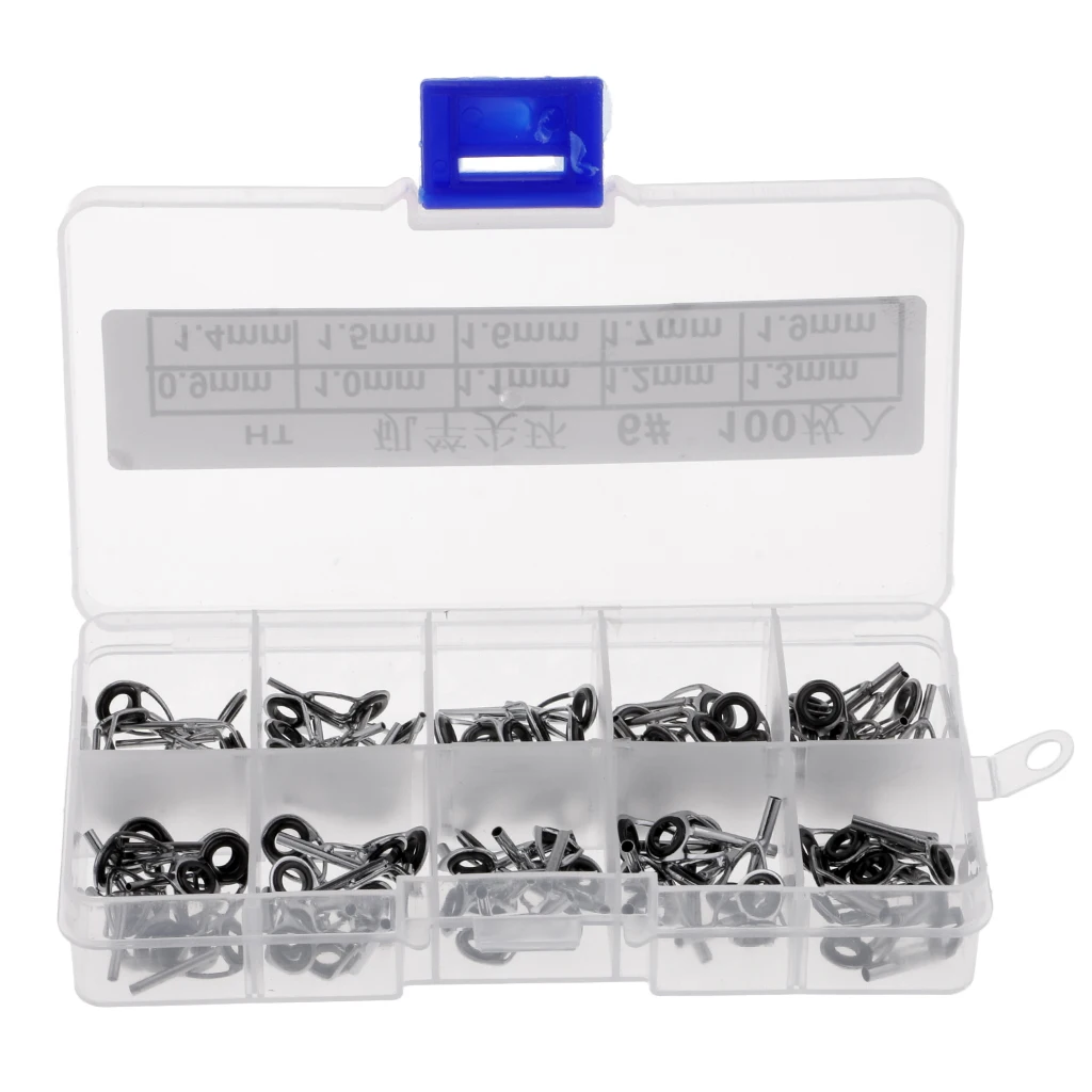 100 штук кор. Удочка Из Нержавеющей Стали направляющие кольца для глаз набор