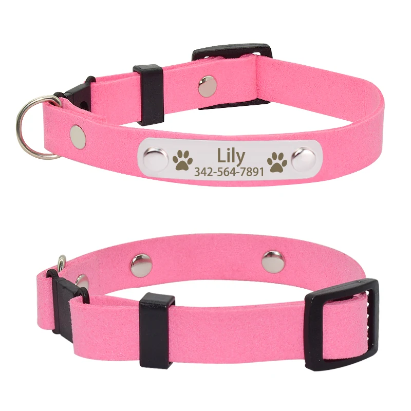 Именная табличка на заказ ошейник для кошек персонализированный мягкий