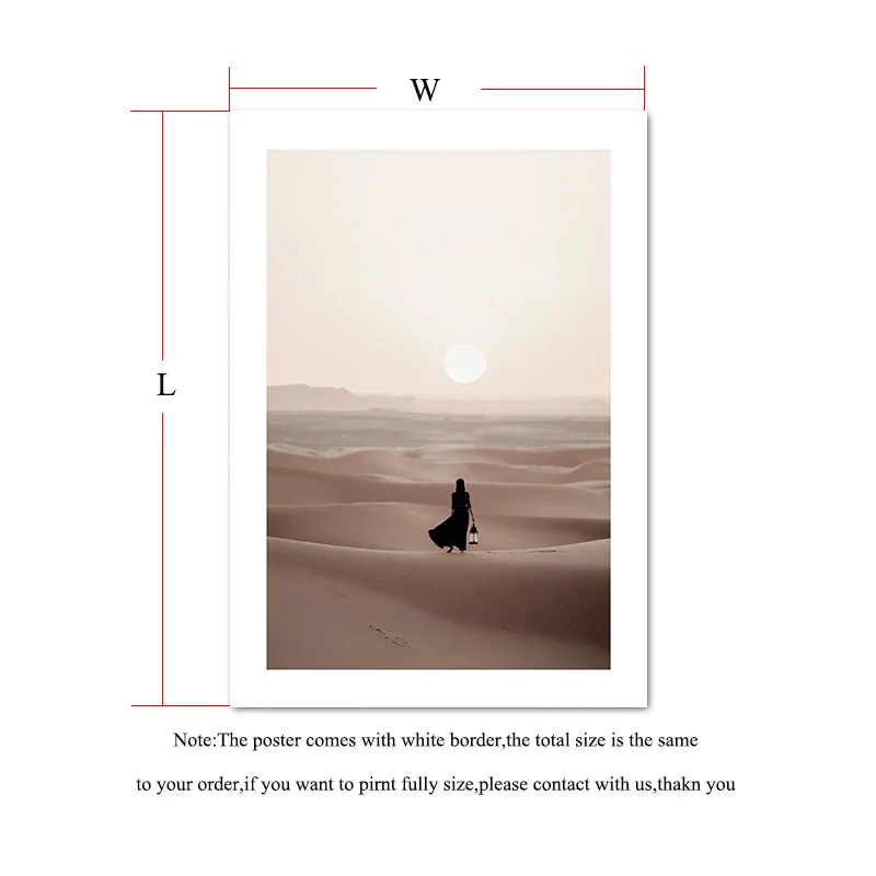 Scandinavian Desert Abstract Nature Landscape Painting Canvas Poster Nordic Wall Art Print Line Drawing Picture Home Decoration | Дом и сад