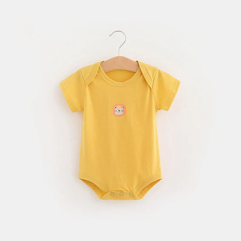Детский хлопковый комбинезон с коротким рукавом для новорожденных|Боди малышек|