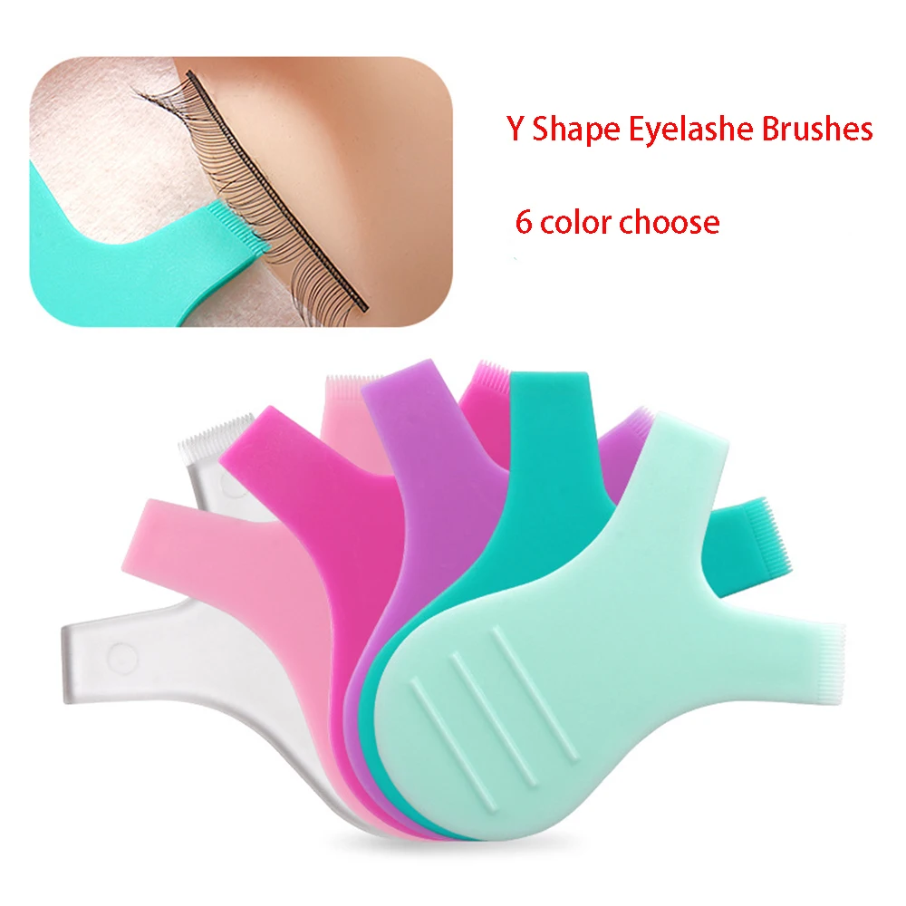 

5 Pcs Makeup Eyelash Brushes Reuseable Plastic Clean Comb Y Shape Eyelashe Lifting Curler Eye Lash Extension Perm Eyelashe Tools