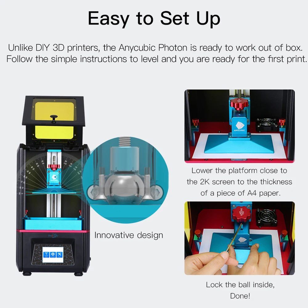 SLA 3D-принтер ANYCUBIC Photon высокоточный Ультрафиолетовый принтер с ЖК-дисплеем