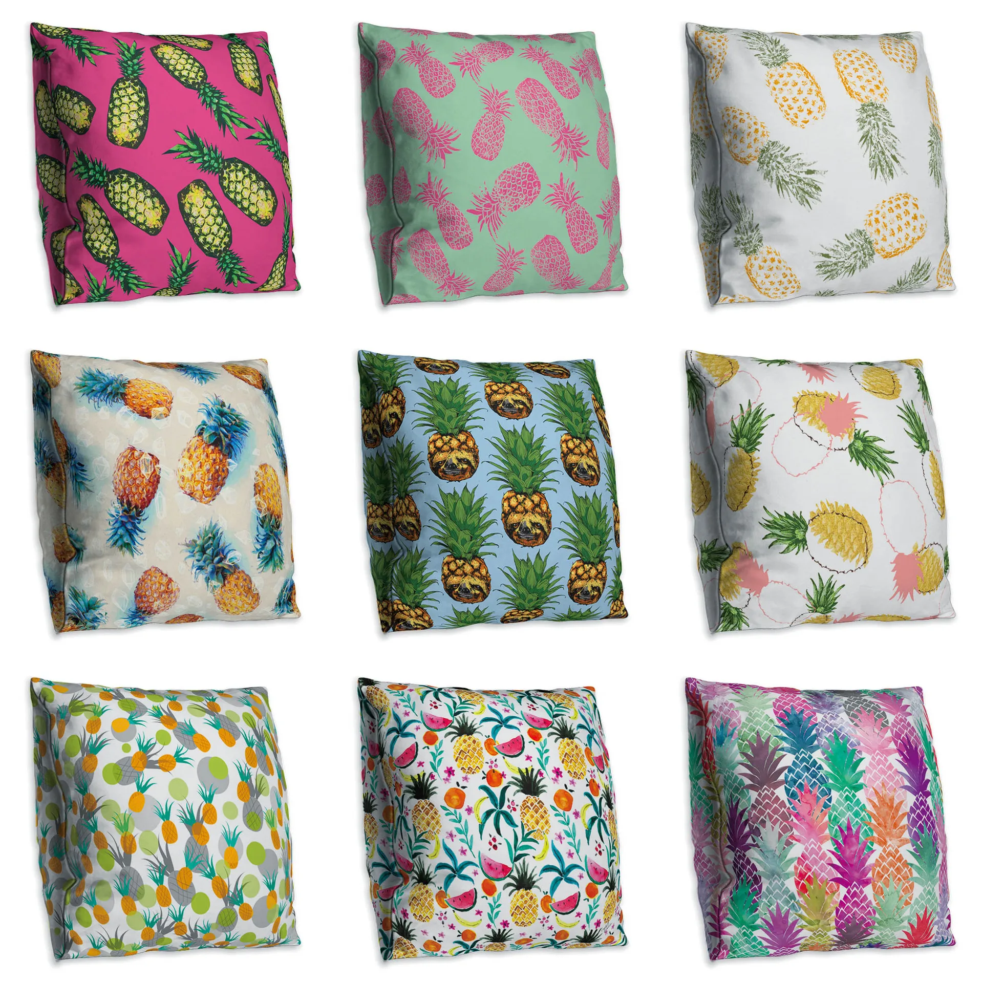 

Cute Double Side Print Cushion Cover Polyester Decorative for Sofa Seat Soft Throw Pillow Case Cover 45x45cm Home Decor