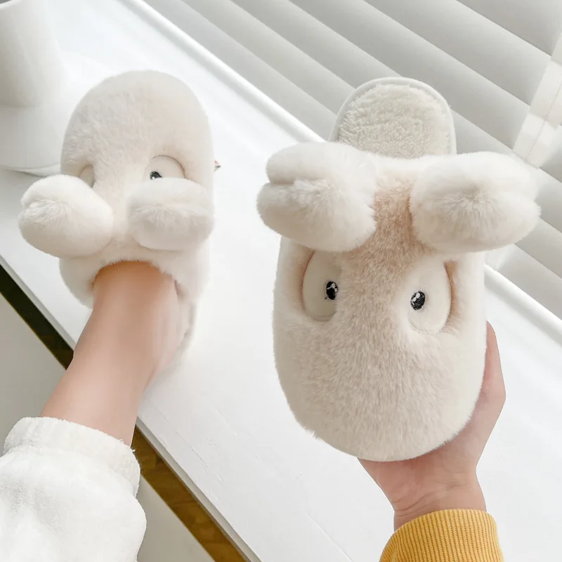 

Women's Home Slippers Winter Warm Lovely Cartoon Animal Styling Non-Slip Home Cotton Shoes Fashtion Kawaii Comfortable Slippers