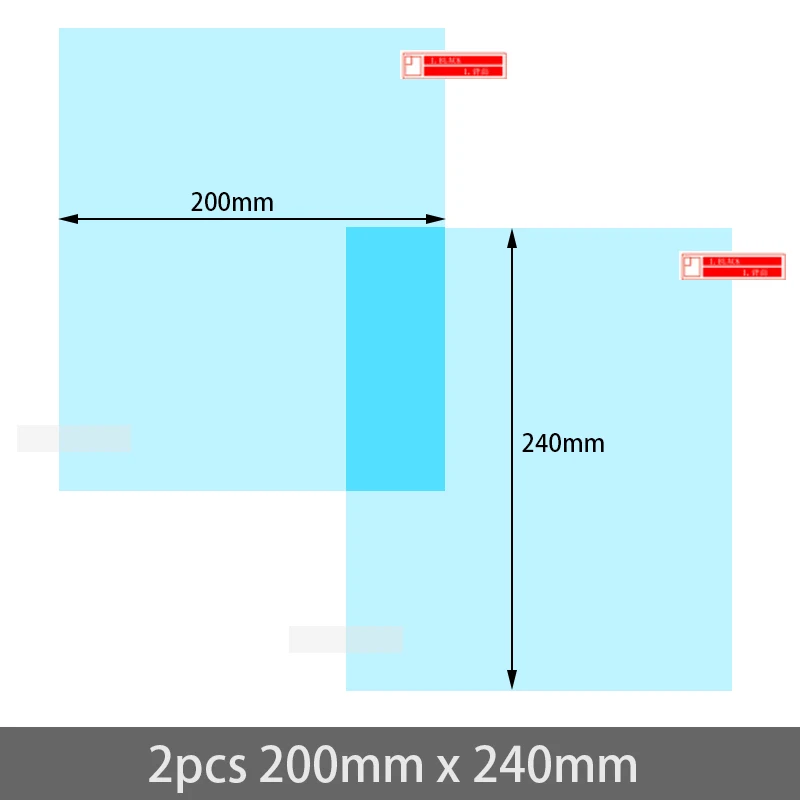 2pcs 200mm x 240mm Для Honda Fit Jazz 2008~ полное покрытие противотуманная пленка заднего вида аксессуары для зеркал наклейки челнок GE6 GK5 2009 2010 - Название цвета: 2pcs 200mm x 240mm