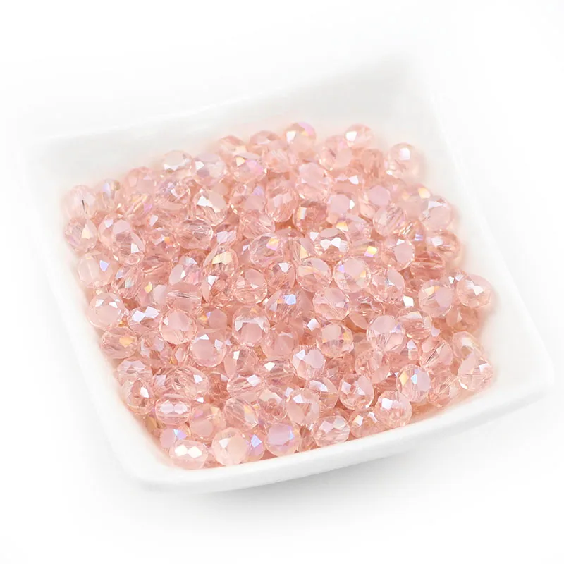 6*4 мм Разноцветные Круглые бусины для хлеба австрийские граненые с кристаллами