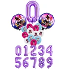 Одноразовая посуда Funkin с воздушными шарами и цифрами для детских дней рождения