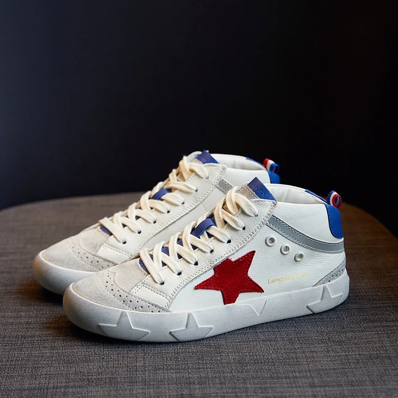 2021 Обувь с высоким берцем и на высокой кожаная повседневная обувь женская