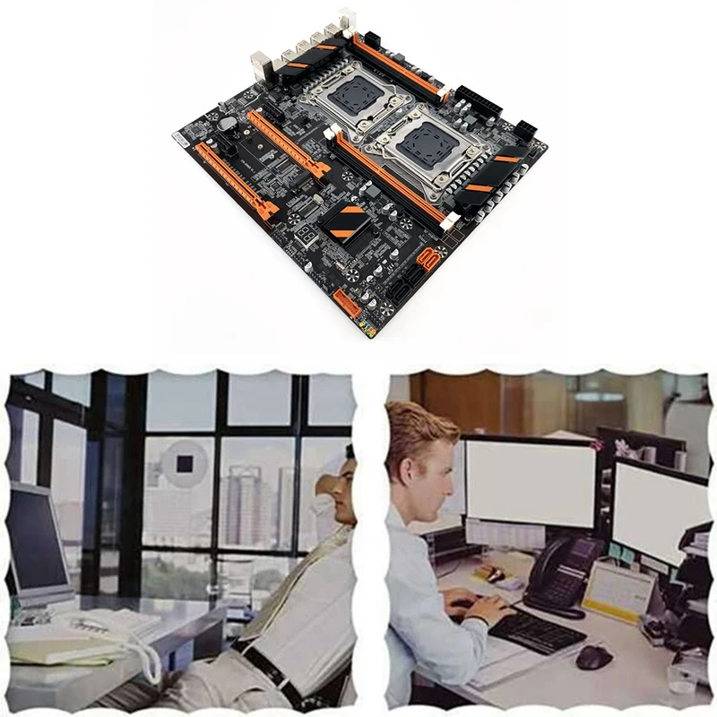NEW-X79 материнская плата с двумя слотами ЦП LGA2011 основная USB3.0 PCI-E 3 0 16X NVME M.2 SSD