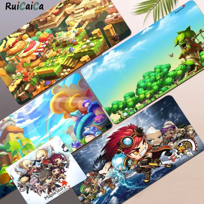 

MapleStory New Design Office Mice Gamer Soft Mouse Pad Size for large Edge Locking Speed Version Game Keyboard Pad