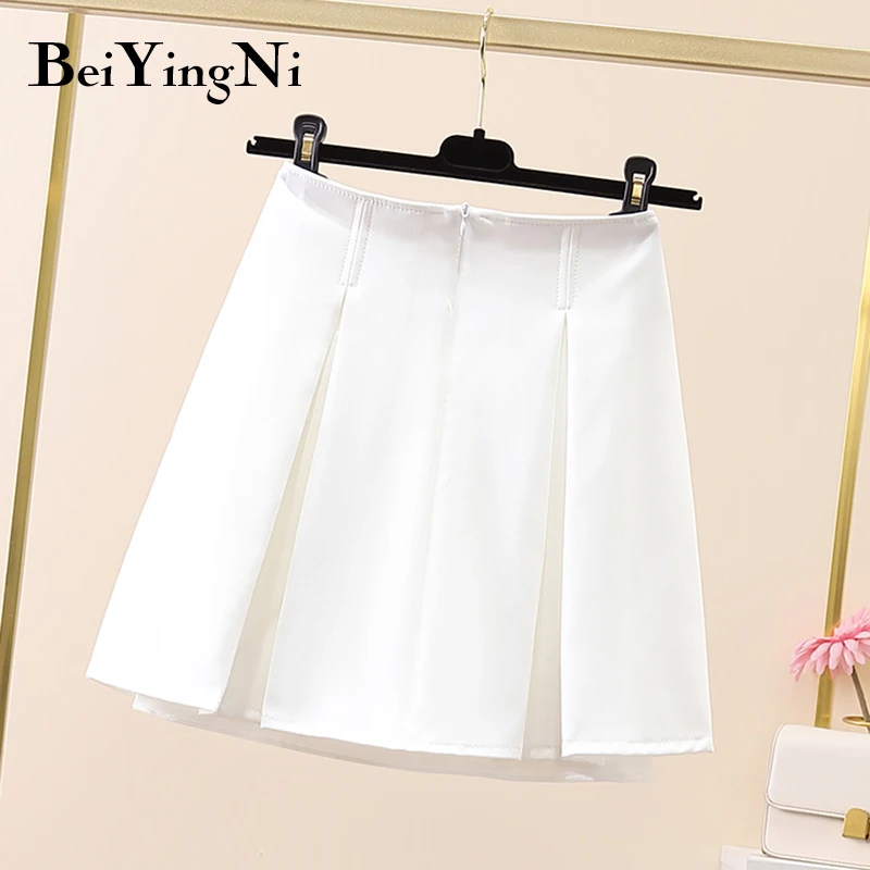 

Beiyingni Sexy High Waist Skirts Womens Fashion Summer Vintage Harajuku White Mini Skirt Female Korean Streetwear Skirts Woman