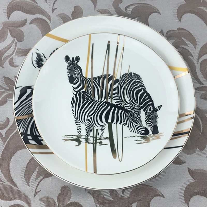 Роскошная керамическая тарелка креативный сплиттер Бытовая Посуда для завтрака