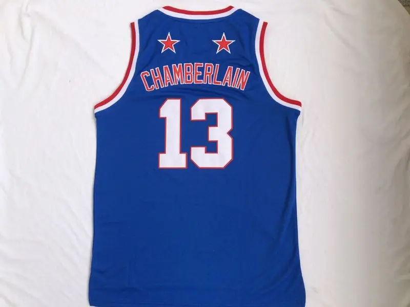 

Retro College Stitched 13 Wilt Chamberlain Too Tall Hall Harlem Globetrotters Basketball Jersey
