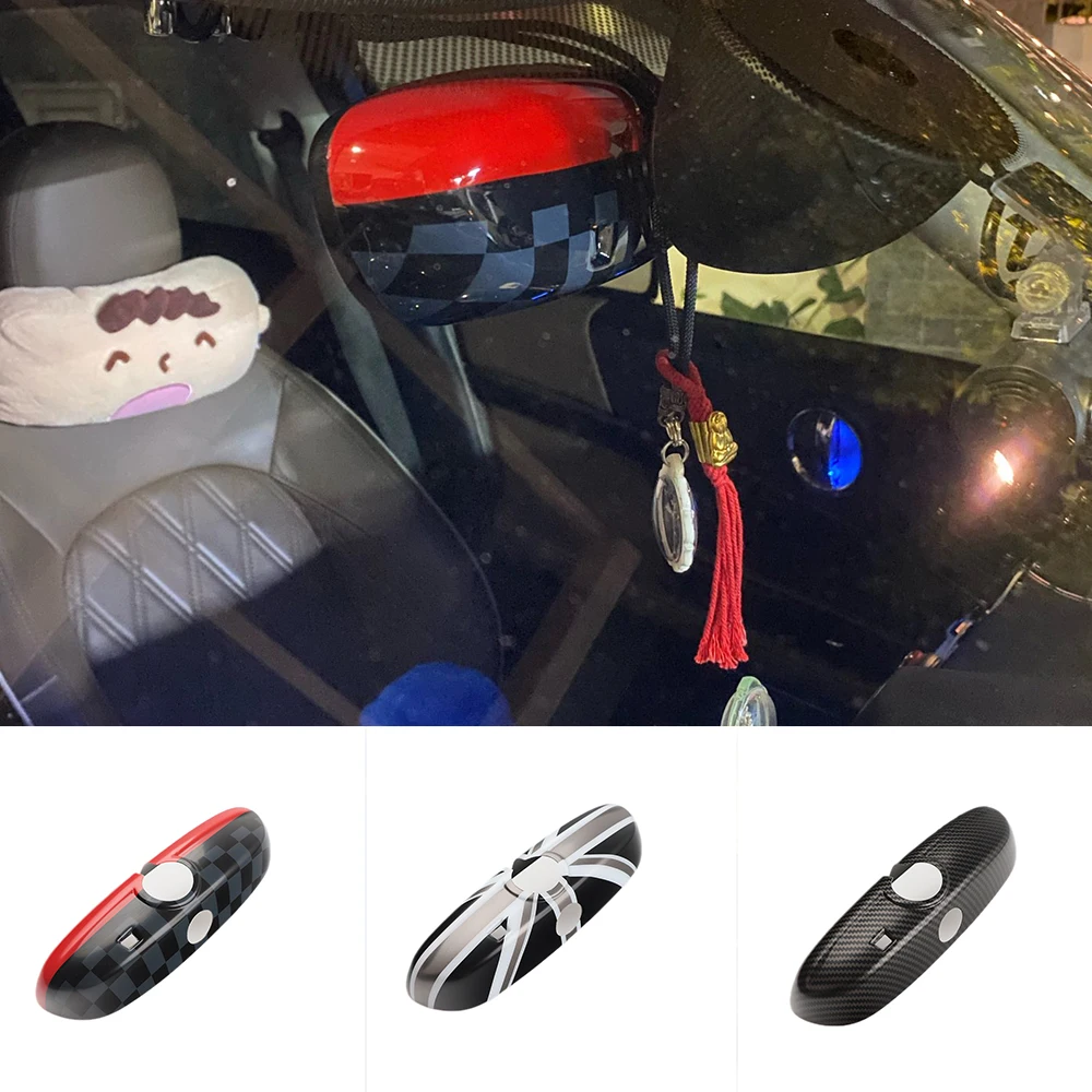 

Car Internal Room Rearview Mirror Cover For MINI Cooper JCW S One F54 F55 F56 F60 Interior Rear Mirror Cap Shell Accessories