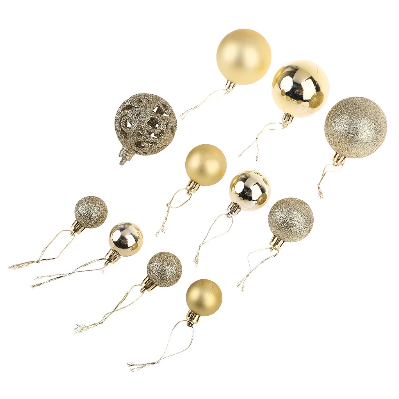 

100pcs/box Christmas Balls Shatterproof Hanging Xmas Tree Ornaments Home Decor L4MB