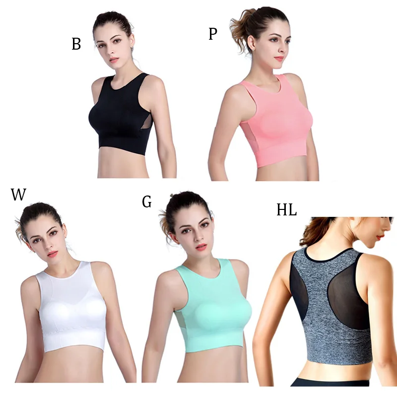 

Women Sports Bra Seamless High Impact With Removable Cups High Support Workout Yoga Bra Cutout Sexy Underwear