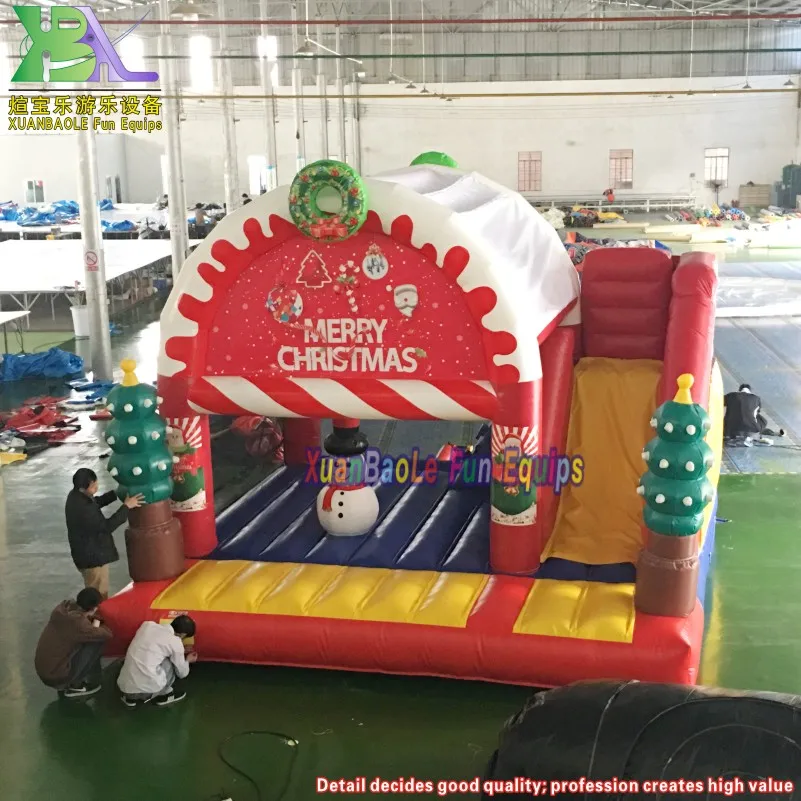 Надувной батут Санта комбо для Рождественского украшения Рождественский