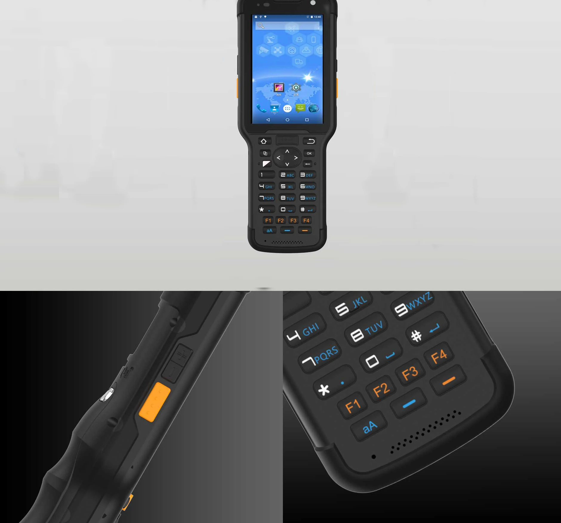 Портативный прочный PDA ZK35 1D 2D лазерный сканер штрих-кода Android 8 1 портативный