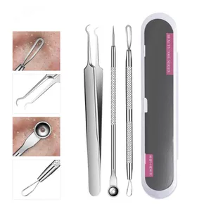 3 шт.  Компл. Игла для удаления прыщей из нержавеющей стали ложка для удаления прыщей ложка для ухода за кожей лица игла для красоты лица очиститель пор тоже