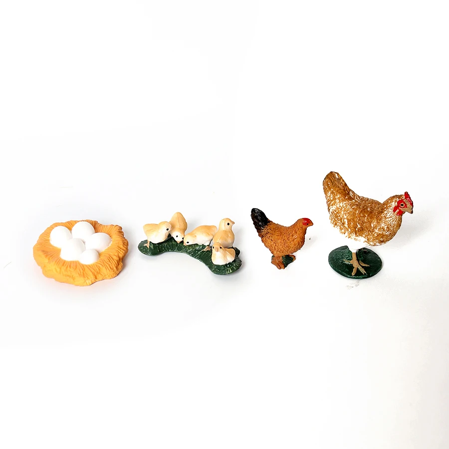 

Simulation Poultry Growth Cycle The Hen Chicken Life Cycle 4PCS Animals Figurines Educational Figurine for Kids