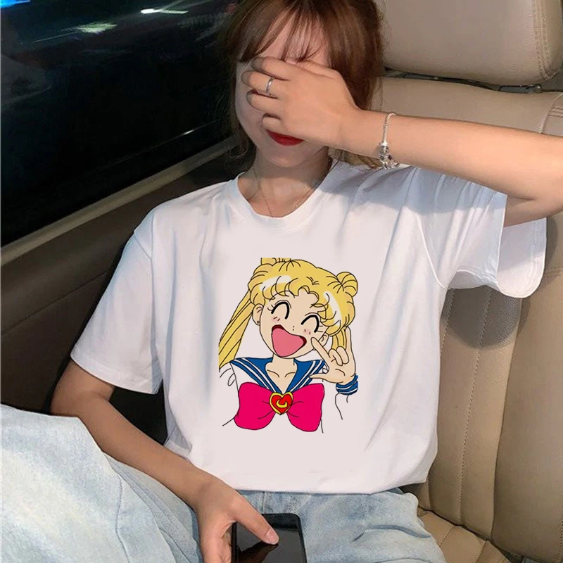 

Women summer clothing cartoon T Shirt Women Harajuku Ullzang Cute T-shirt 90s Graphic Aesthetic Female Tshirt Korean Style Tee