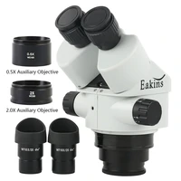 3 5x 7x 45x 90x binocular stereo microscope head accessories wf10x22mm eyepieces 0 5x 2x barlow lens holder stand