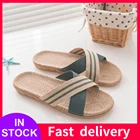 Сандалии мужские резиновые в полоску, противоскользящие шлепанцы, открытый носок, плоская подошва, для дома и пляжа