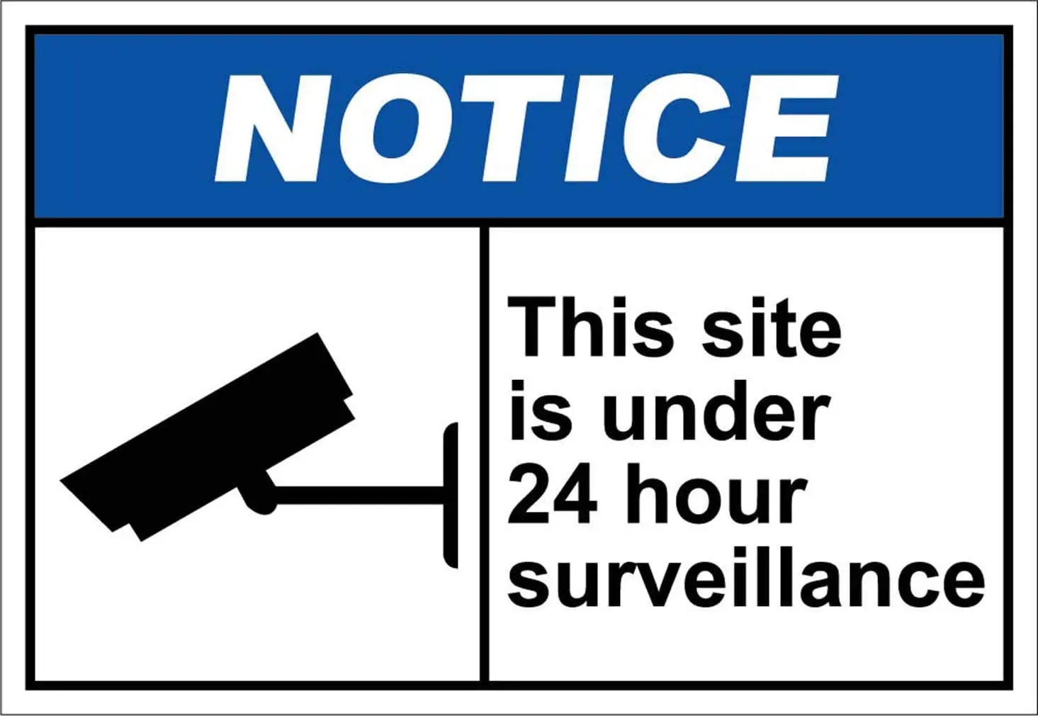 

This Site is Under 24 Hour Surveillance Notice OSHA/Ansi Poster Funny Art Decor Vintage Aluminum Retro Metal Tin Sign