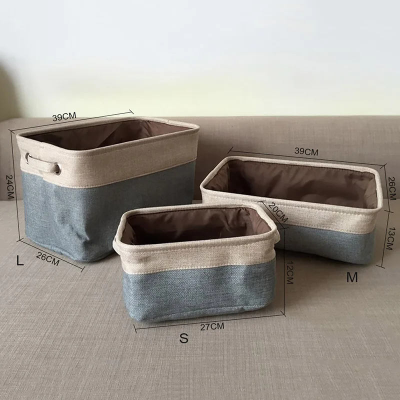 

Storage Bin Basket Toy Clothes Towel Laundry Makeup Box Storage Basket Office Desk Container Holder Organizer Household Storage