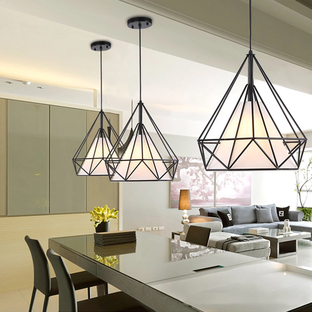 Современный подвесной светильник с бриллиантами винтажная металлическая люстра