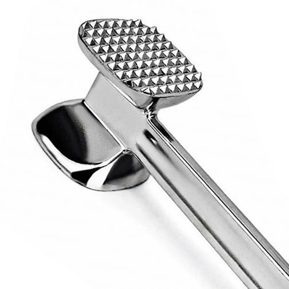 

Home Rugged Aluminum Alloy Single-Sided Barbed Meat Tenderizer Steak Pork Chop Meat Hammer Kitchen Tool