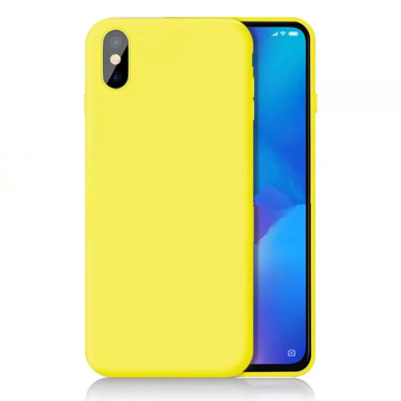 Цвет: желтый Роскошный силиконовый чехол для телефона для iPhone 7 8 6 6s Plus XR X XS Max роскошный чехол s для Apple iPhone 11 Pro Max без логотипа - Цвет: Цвет: желтый