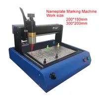 Electronic Metal Marking Engrving Machine 3020 300*200mm Industrial Nameplate Dog Tag Steel ID Card & Plastic Engraving Embosser