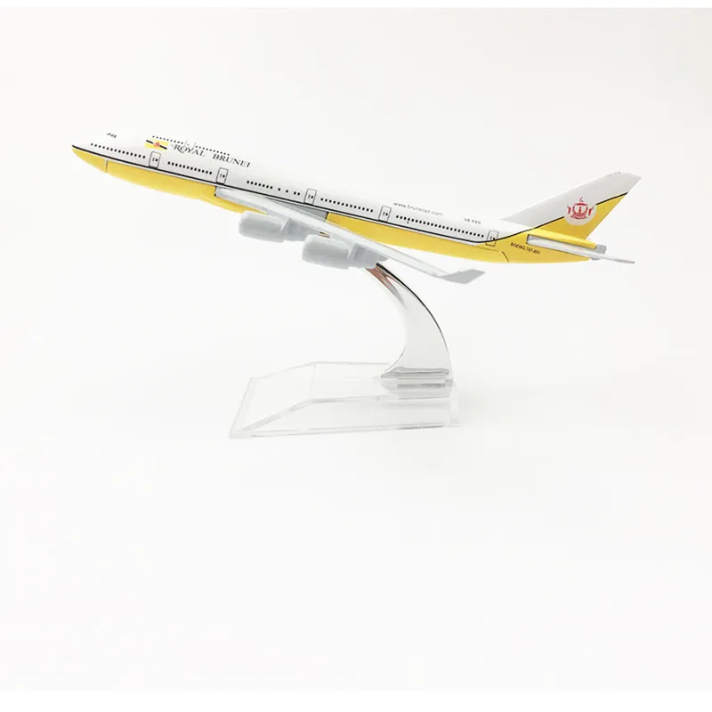 

16cm Aircraft Model Simulation Aircraft Alloy Static Decoration Brunei Airlines Boeing 747 Kids Gifts Collection