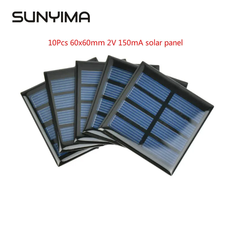 Солнечная панель SUNYIMA 10 шт. 60x60 мм из поликристаллического кремния 2 в 150