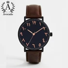 Арабские часы, модные женские Роскошные Кварцевые наручные часы с кожаным ремешком, золотые женские наручные часы, женские черные часы