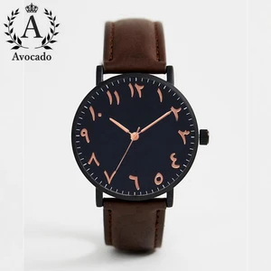 Арабские часы, модные женские Роскошные Кварцевые наручные часы с кожаным ремешком, золотые женские наручные часы, женские черные часы